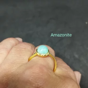 Bague Amazonite ronde