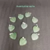 Pendentif coeur en Aventurine verte et argent