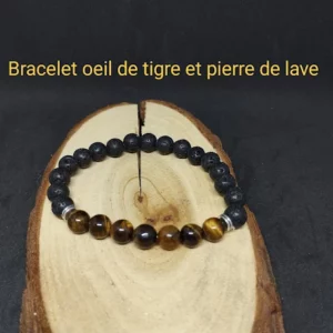 Bracelet homme pierre de lave