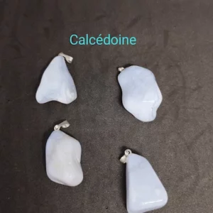 Pendentif en Calcédoine et argent