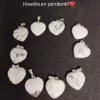 Pendentif coeur en Howlite