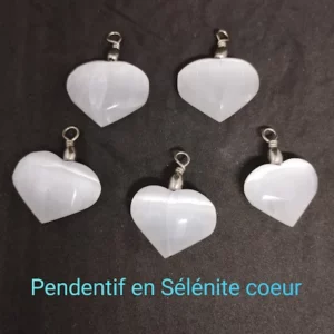 Pendentif coeur en Sélénite