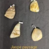 Jaspe paysage en pendentif argent