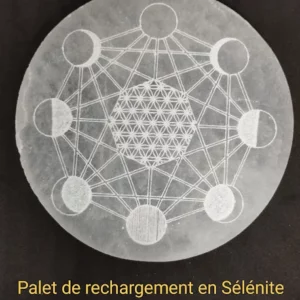 Palet de rechargement en sélénite cadran lunaire