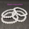 Bracelet enfant Quartz rose 6mm