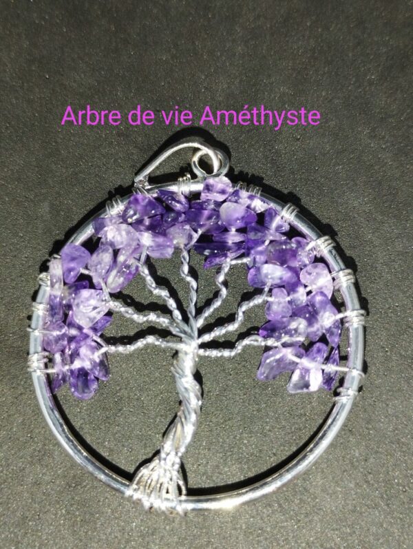 Arbre de vie pendentif en Améthyste