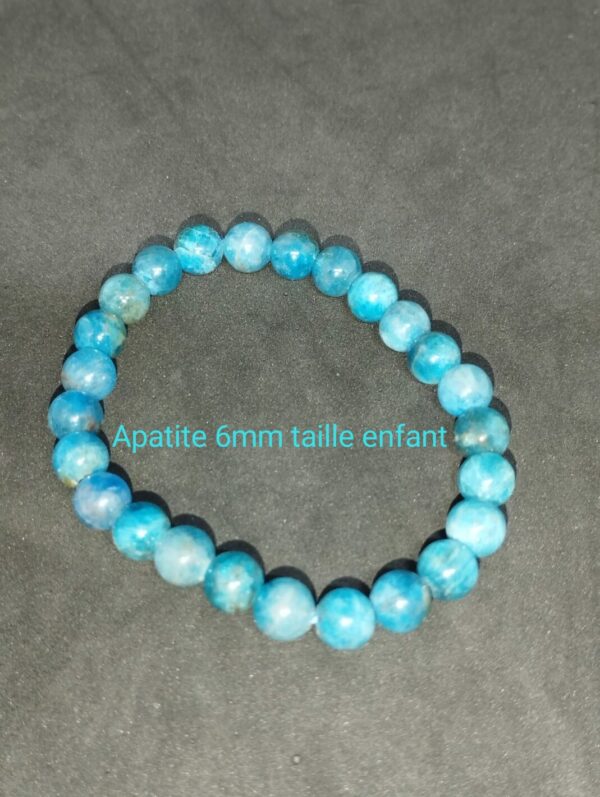 Bracelet Apatite 6 mm Taille enfant