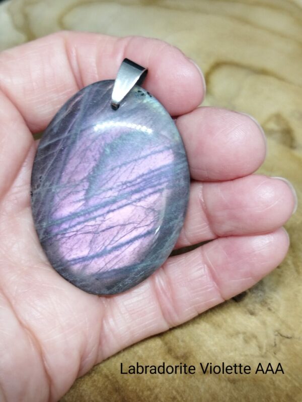 Labradorite violette pendentif AA+